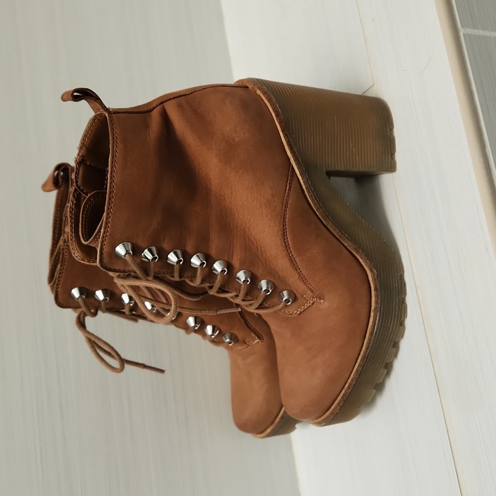 Aldo Butter-Soft Leather Platform Military Booties